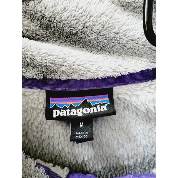 Patagonia Synchilla Pullover Snap T Fleece Jacket Mens Size M Gray Purple a - Picture 4 of 7